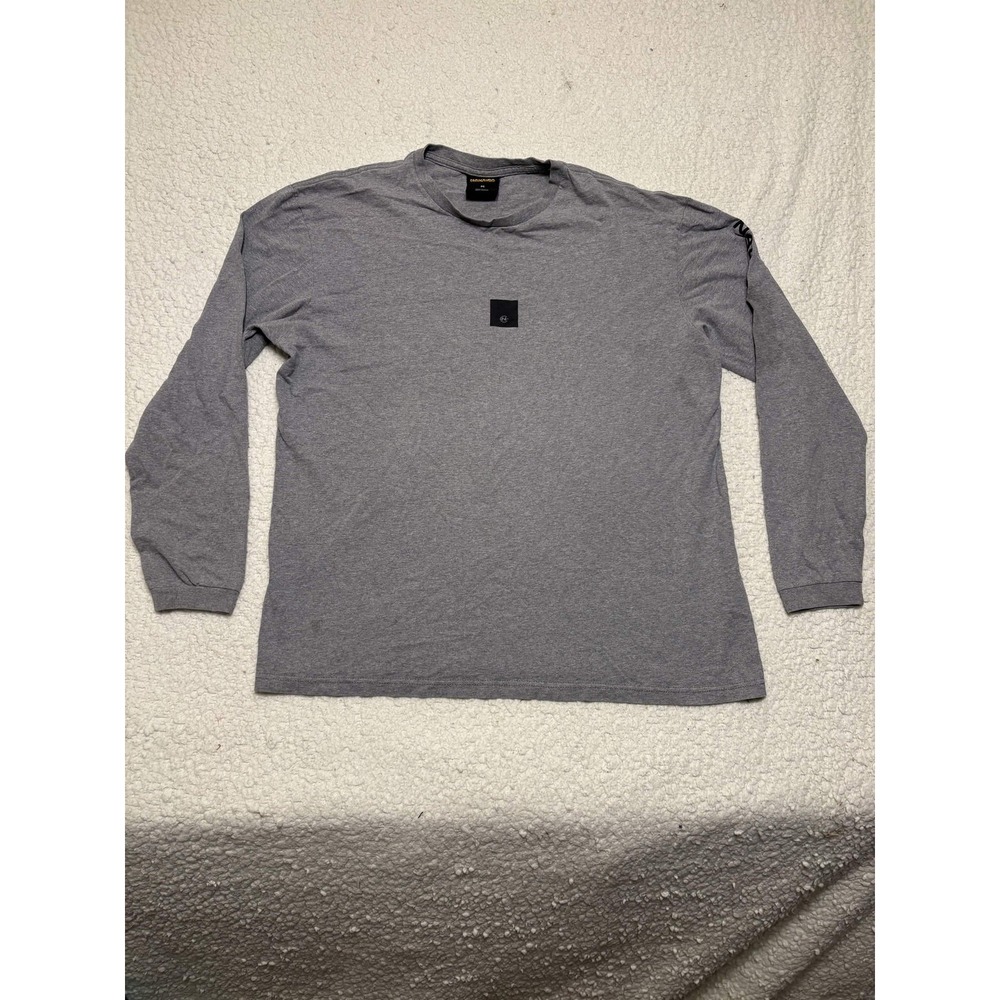 Nautica Competition Mens Long Sleeve T-shirt Gray Cotton Vintage Size M
